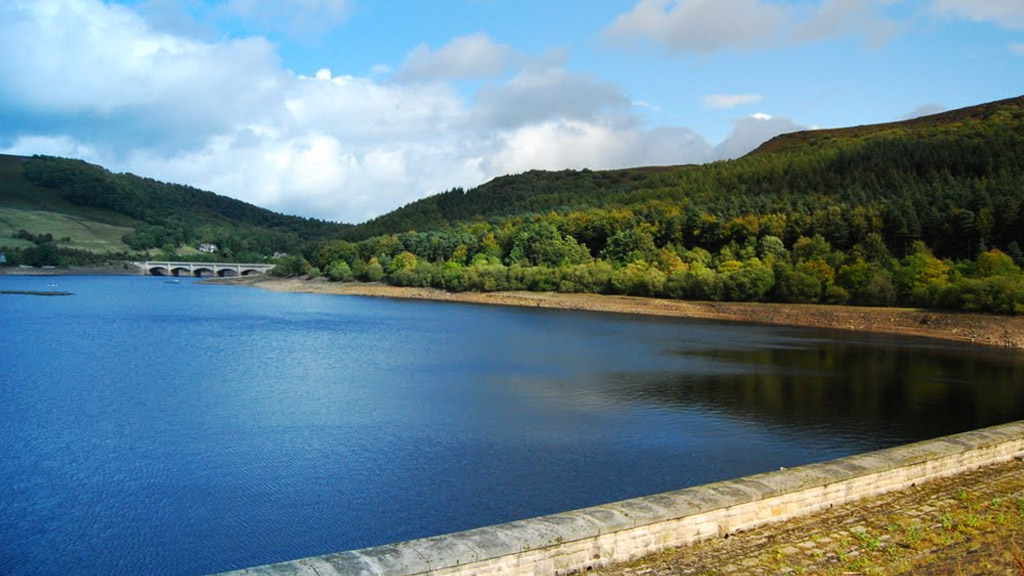 The Ladybower Reservoir in the Peak District