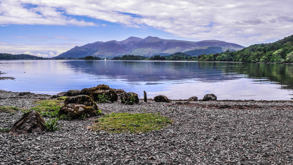 One of the Lake District most popular destinations, Derwent Water, with the town of Keswick nearby.