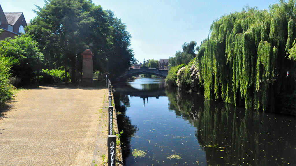 The River Wensum, circling the heart of the city centre.